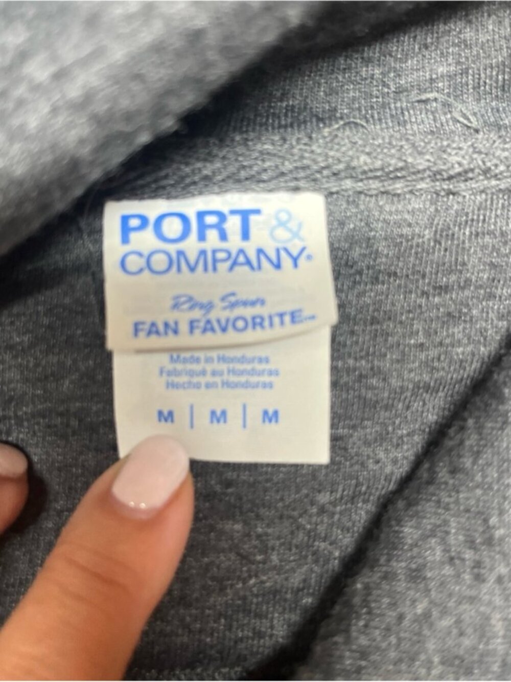 Port & Co Charcoal Gray 'Eat Sleep Baseball Repeat' Pullover Hoodie sports 1070 - Picture 8 of 9